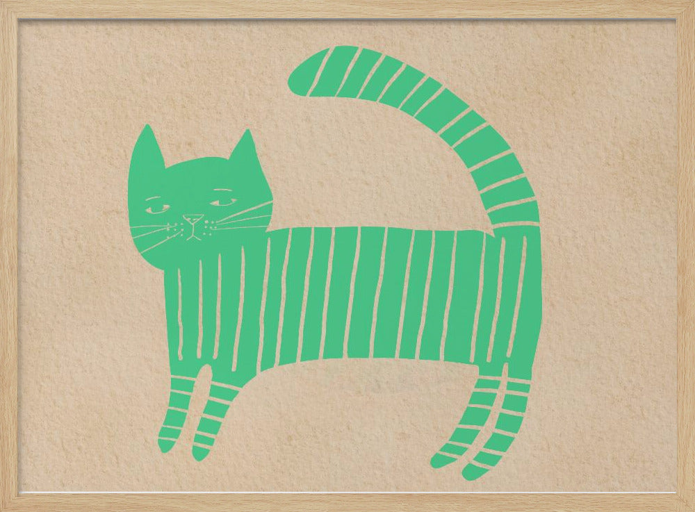 Green cat nursery | Poster