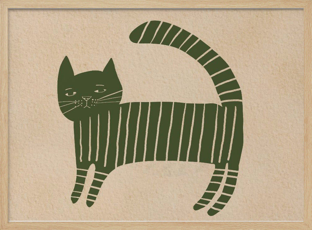 Green cat nursey | Poster