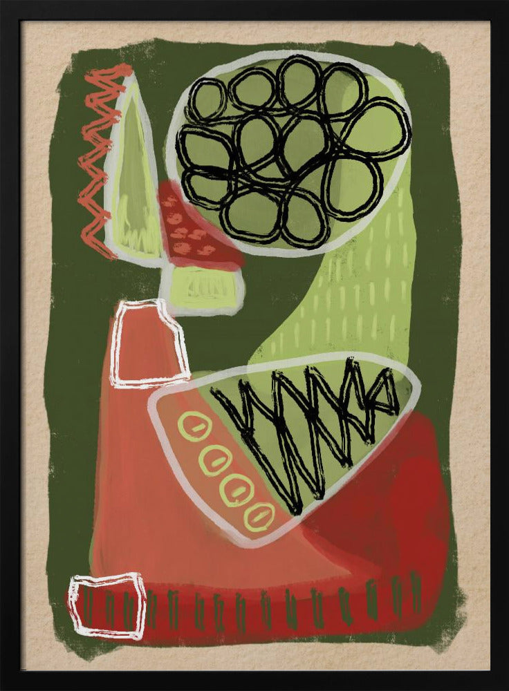 Abstract green and red | Poster