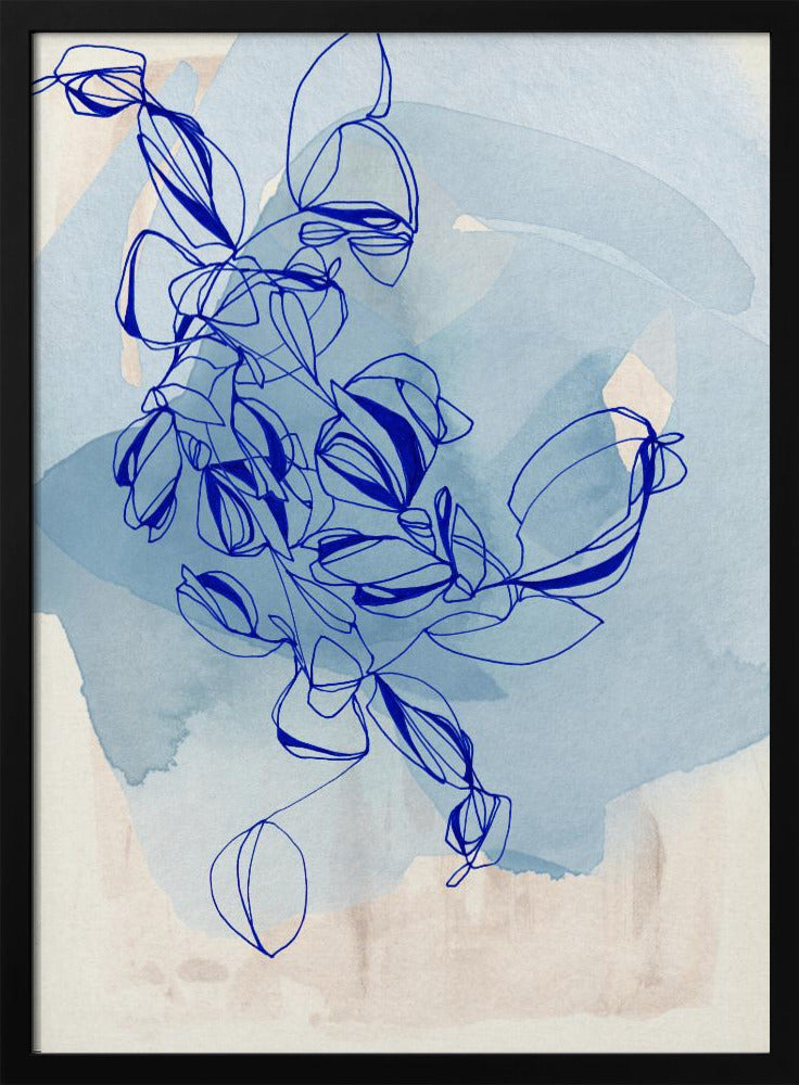 Blue Vine Elegance | Poster