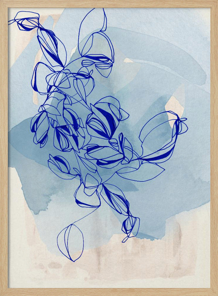 Blue Vine Elegance | Poster