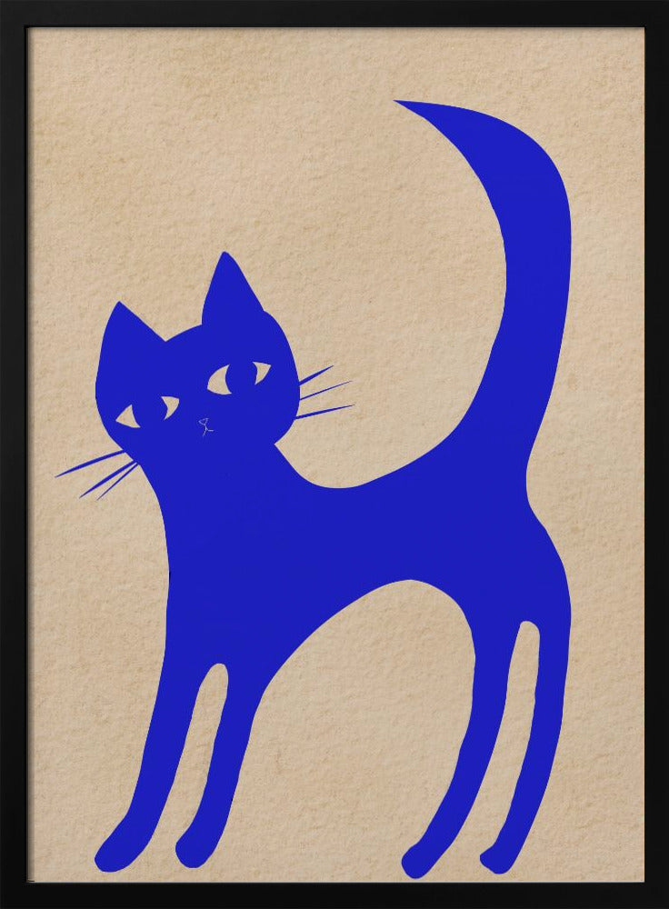 Luminous BLUE cat | Poster