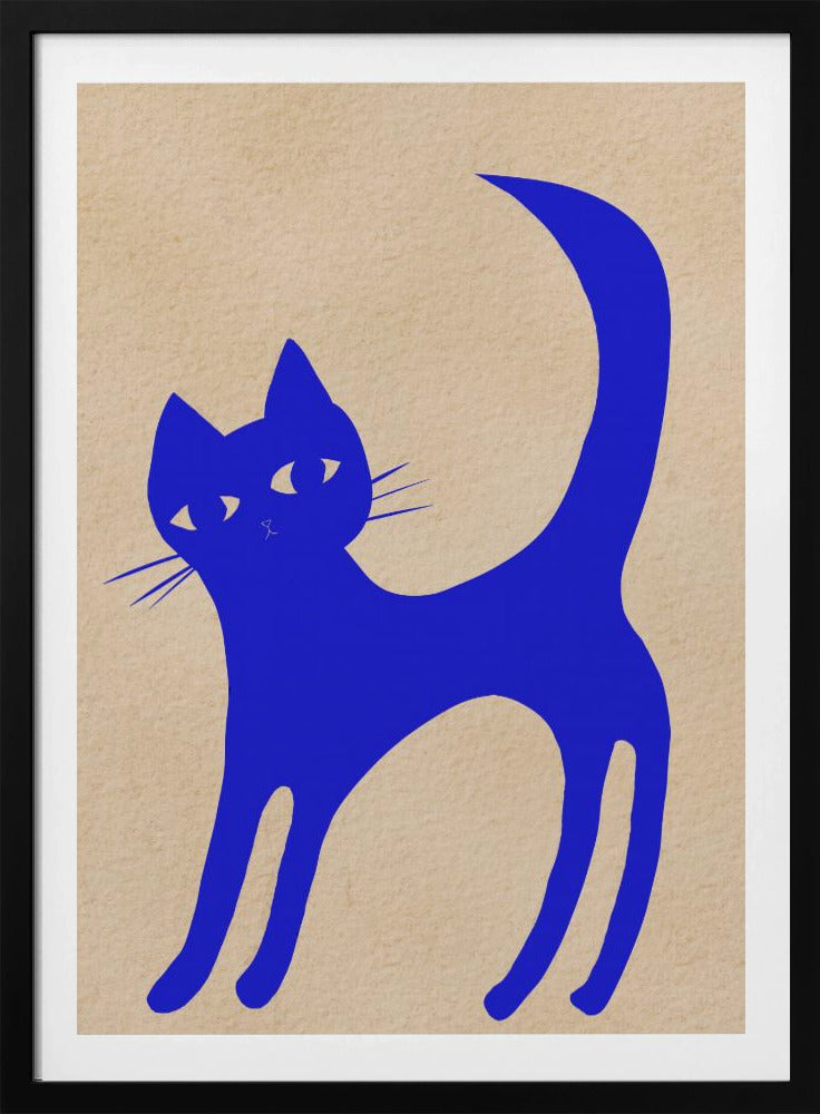 Luminous BLUE cat | Poster