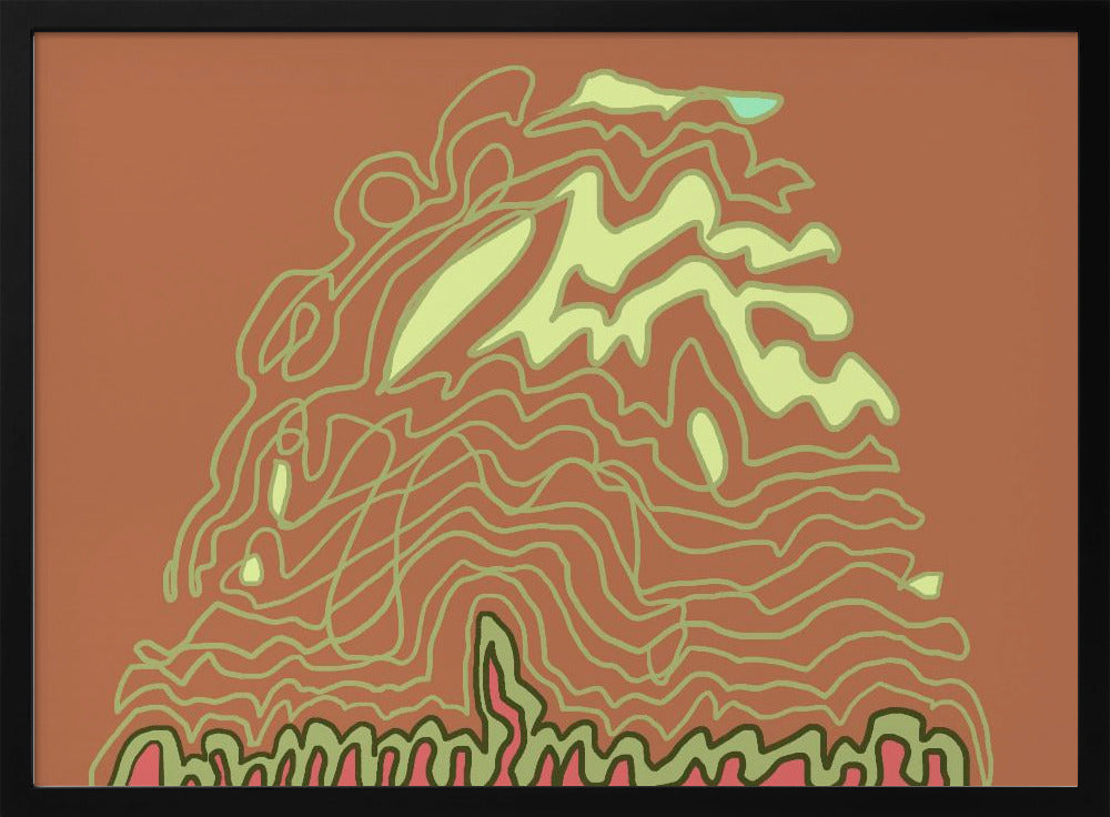 Line Drawing Rusts brownns | Poster