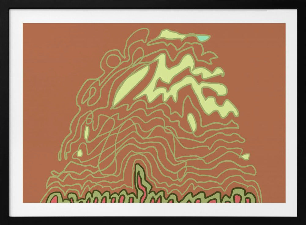 Line Drawing Rusts brownns | Poster