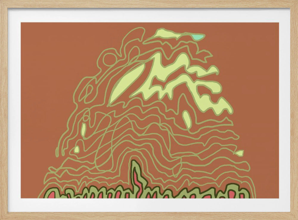 Line Drawing Rusts brownns | Poster