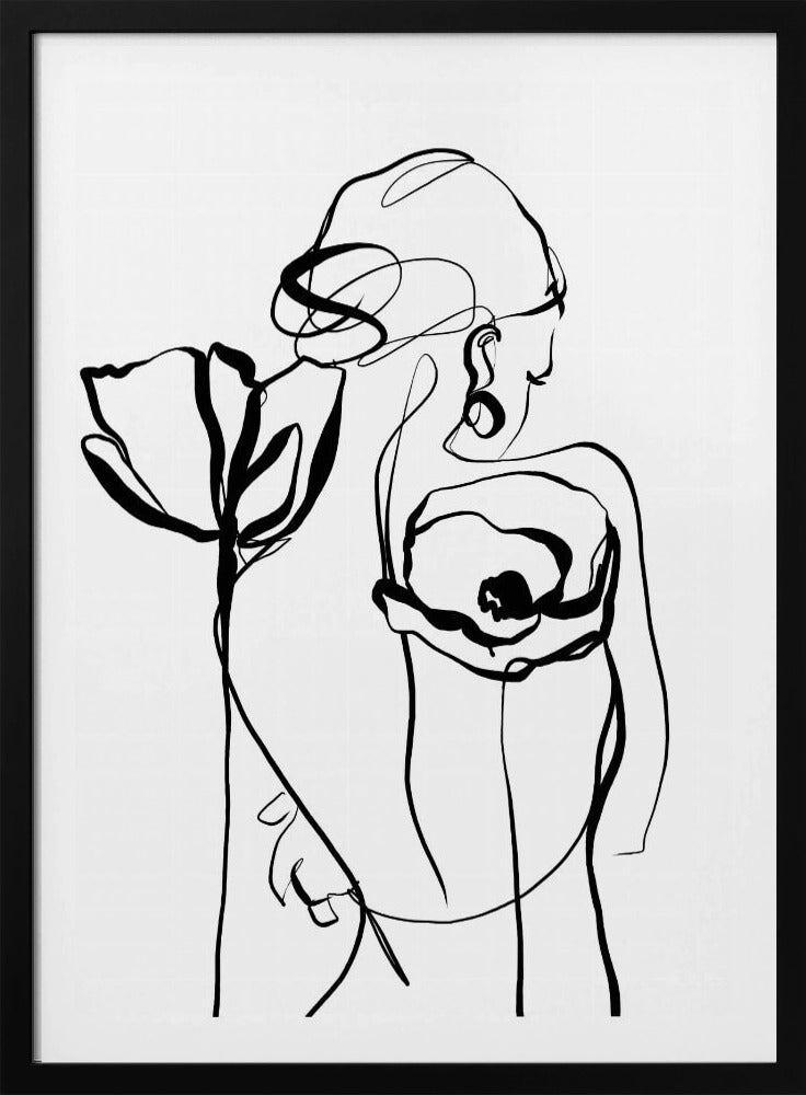 Nude with poppies | Poster