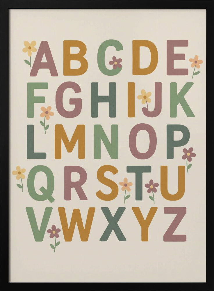 Floral Alphabet Joy | Poster