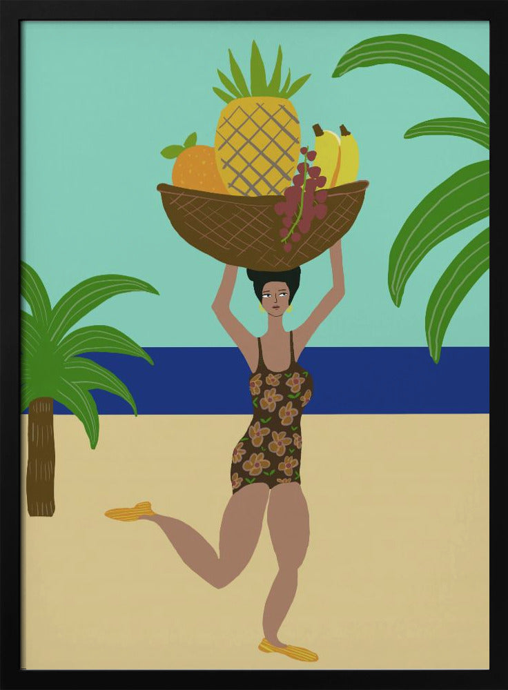 Tropical fruit at the beach | Poster