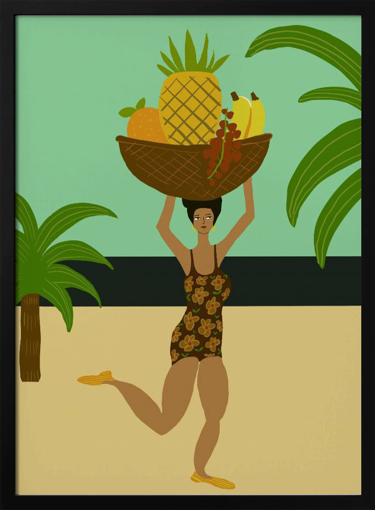 Tropical fruit at the beach | Poster
