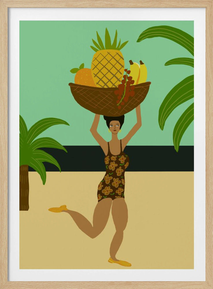 Tropical fruit at the beach | Poster