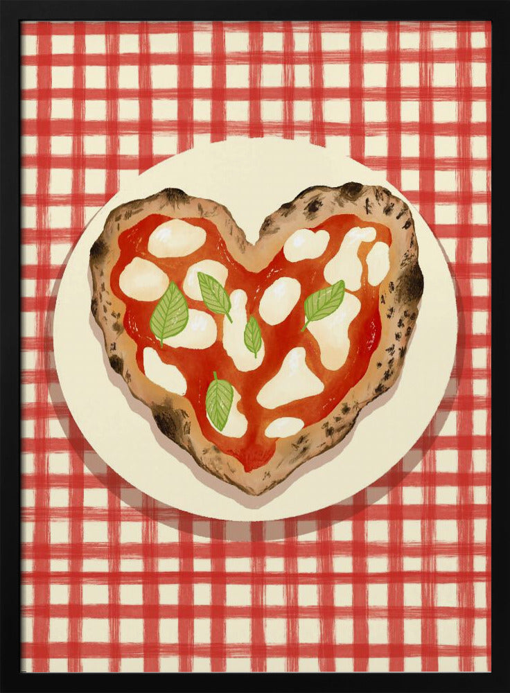 Pizza Heart checked | Poster