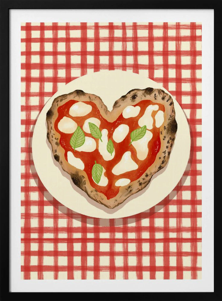 Pizza Heart checked | Poster