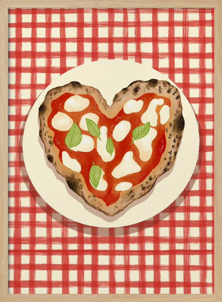 Pizza Heart checked | Poster