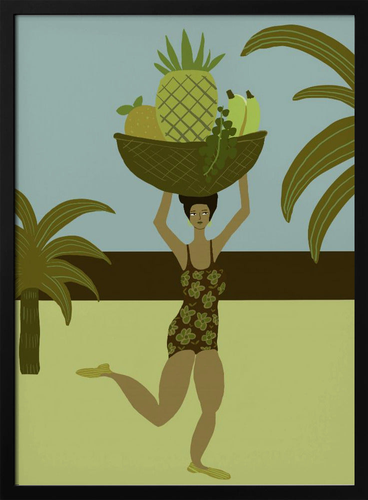 Tropical fruit at the beach | Poster