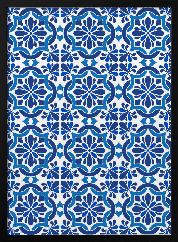 Azulejos Azules Oscuros | Poster