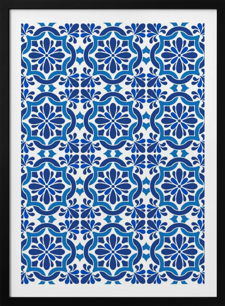 Azulejos Azules Oscuros | Poster
