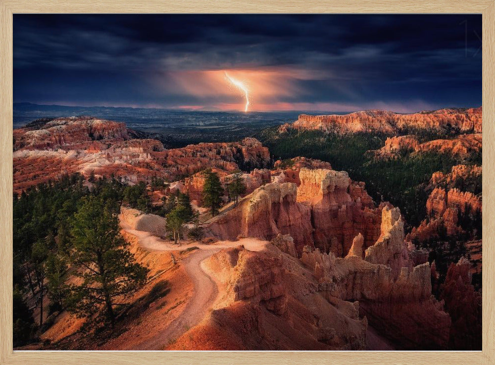 Lightning over Bryce Canyon | Poster