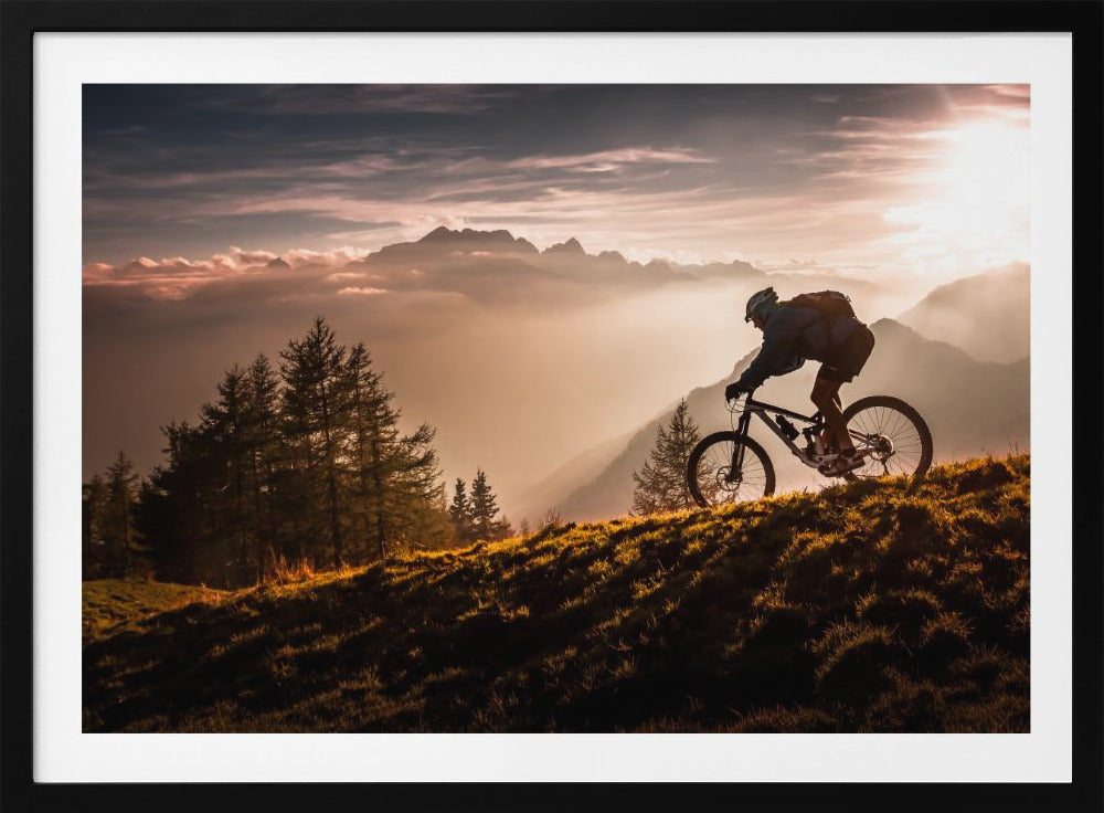 Golden hour biking | Poster