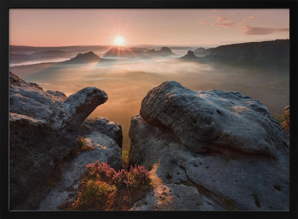 Sunrise on the rocks | Poster