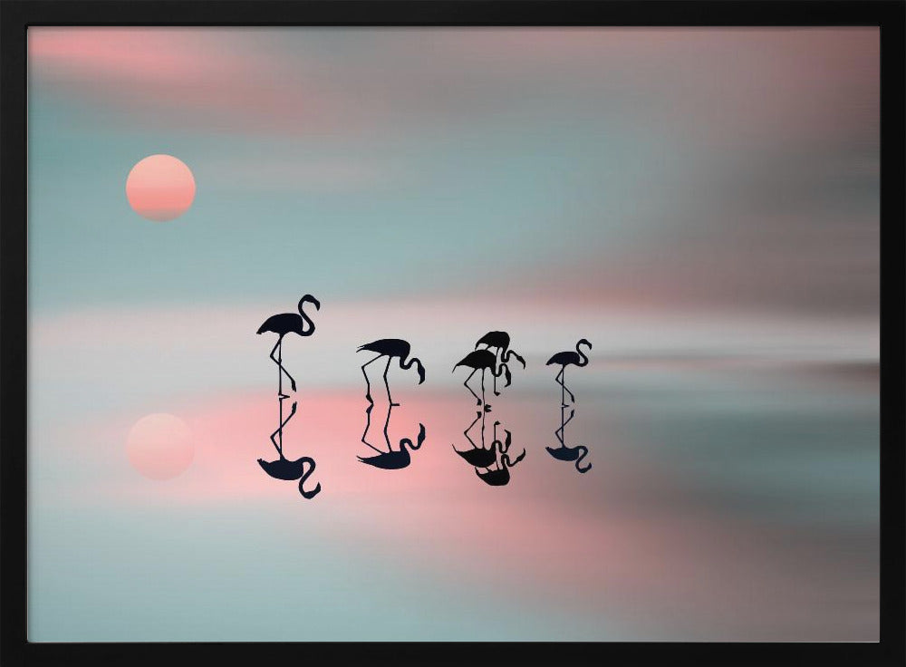 Family flamingos. | Poster
