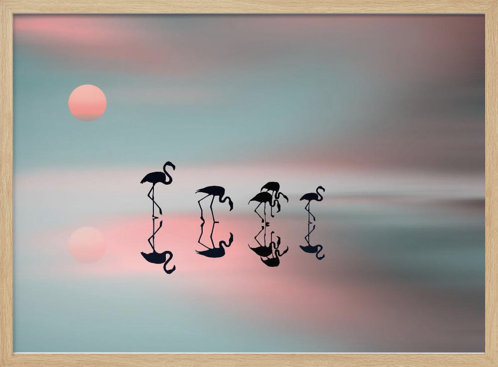 Family flamingos. | Poster