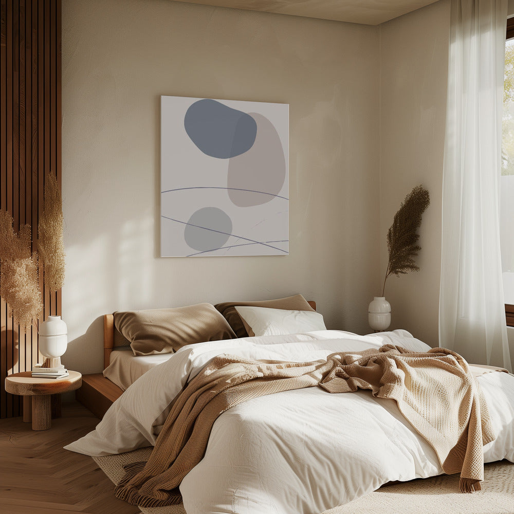 New Shapes Blue No 3 | Canvas