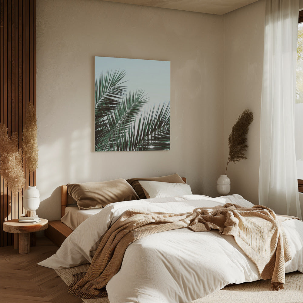 Palm leaves, sky_1 | Canvas