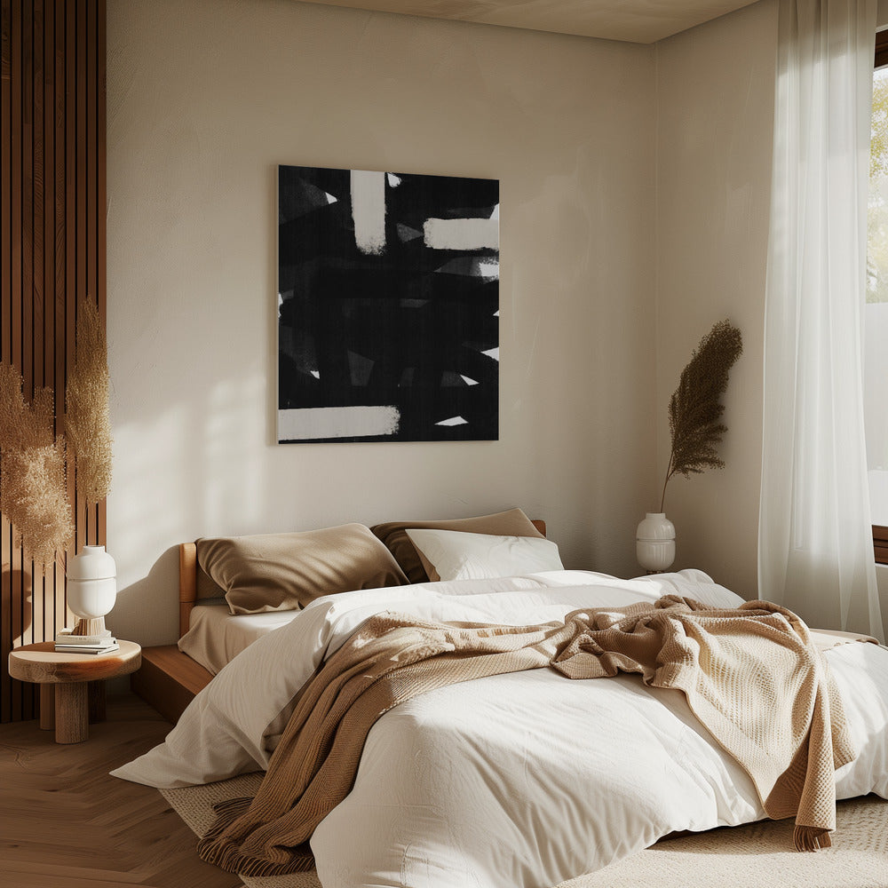 Monochrome Brushstrokes | Canvas