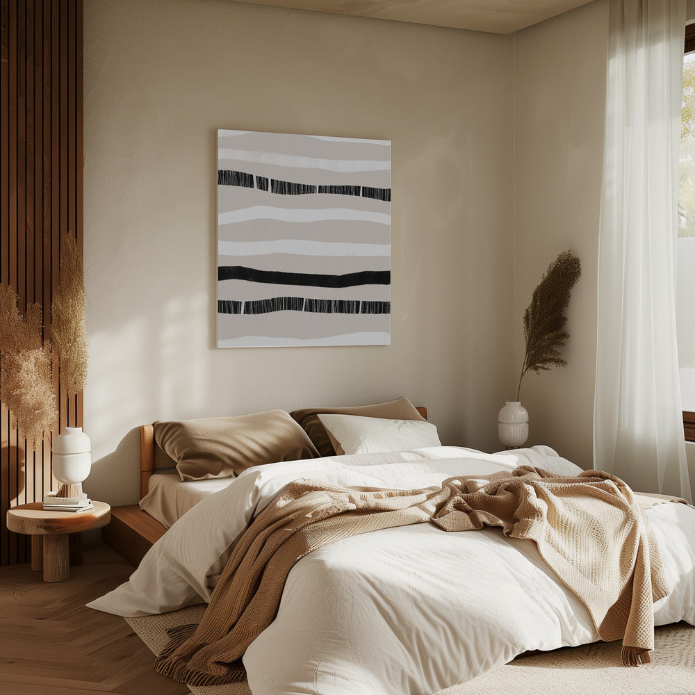 Monochrome Waves | Canvas