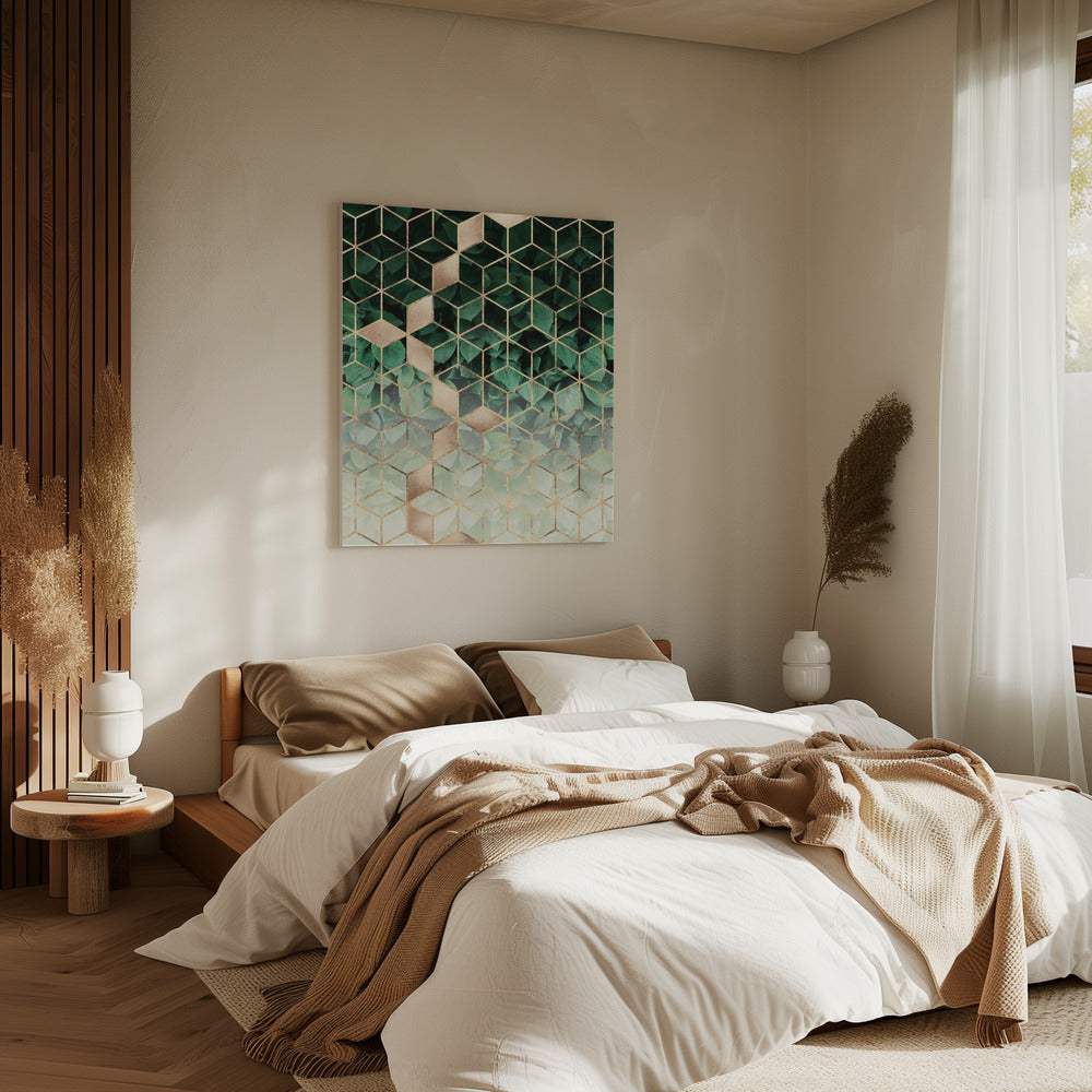 Leaves And Cubes | Canvas