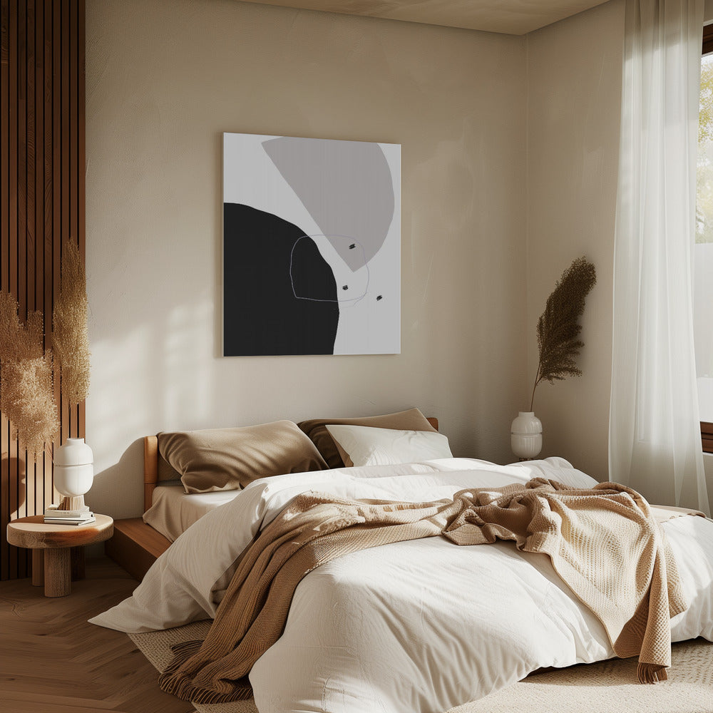Bold Black and Gray Shapes | Canvas