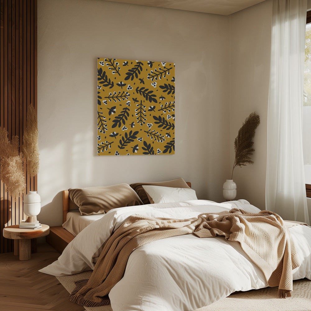 Golden Botanical Bliss | Canvas