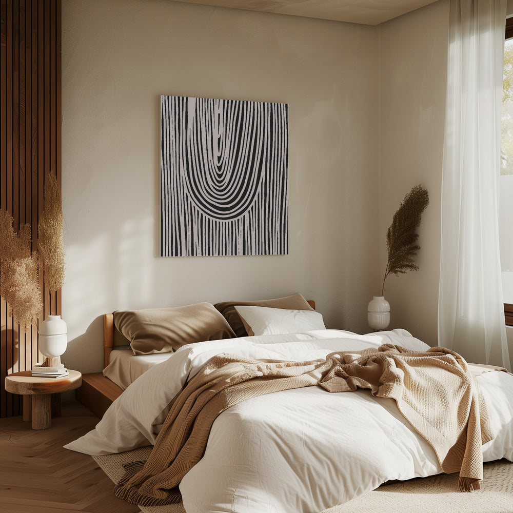 Curved Stripes Flow | Canvas