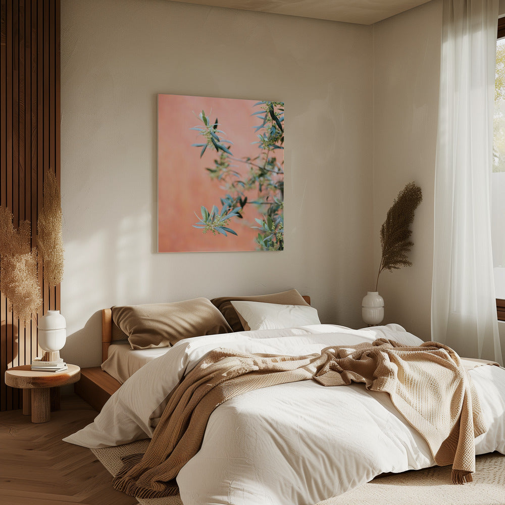 Green and coral | Canvas