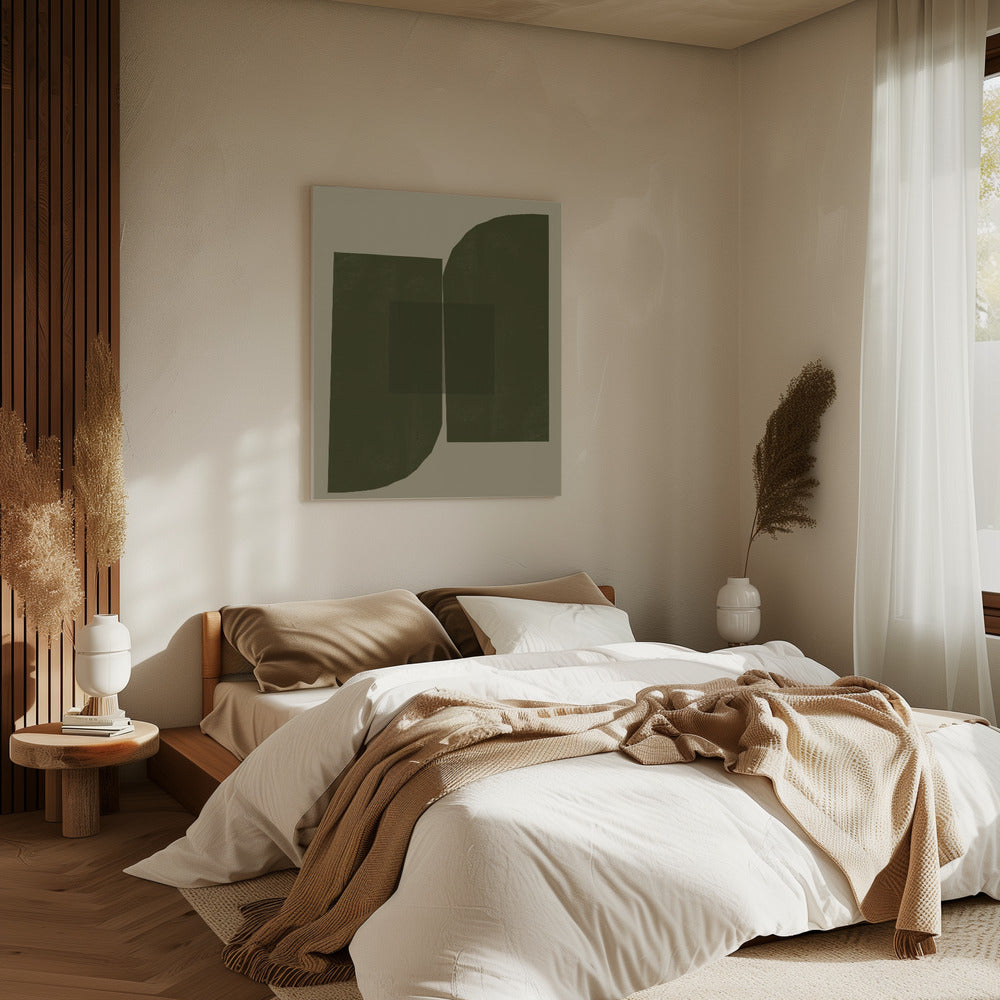 Dark Geometric Forms | Canvas