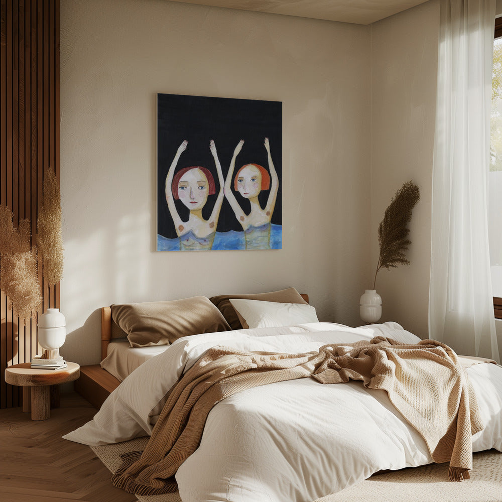 Swimming Girls | Canvas