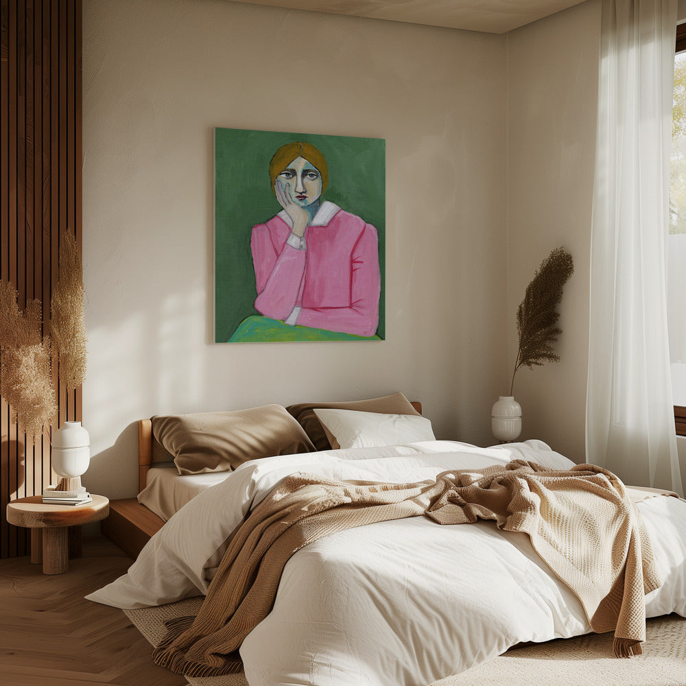 Vintage Lady in pink | Canvas