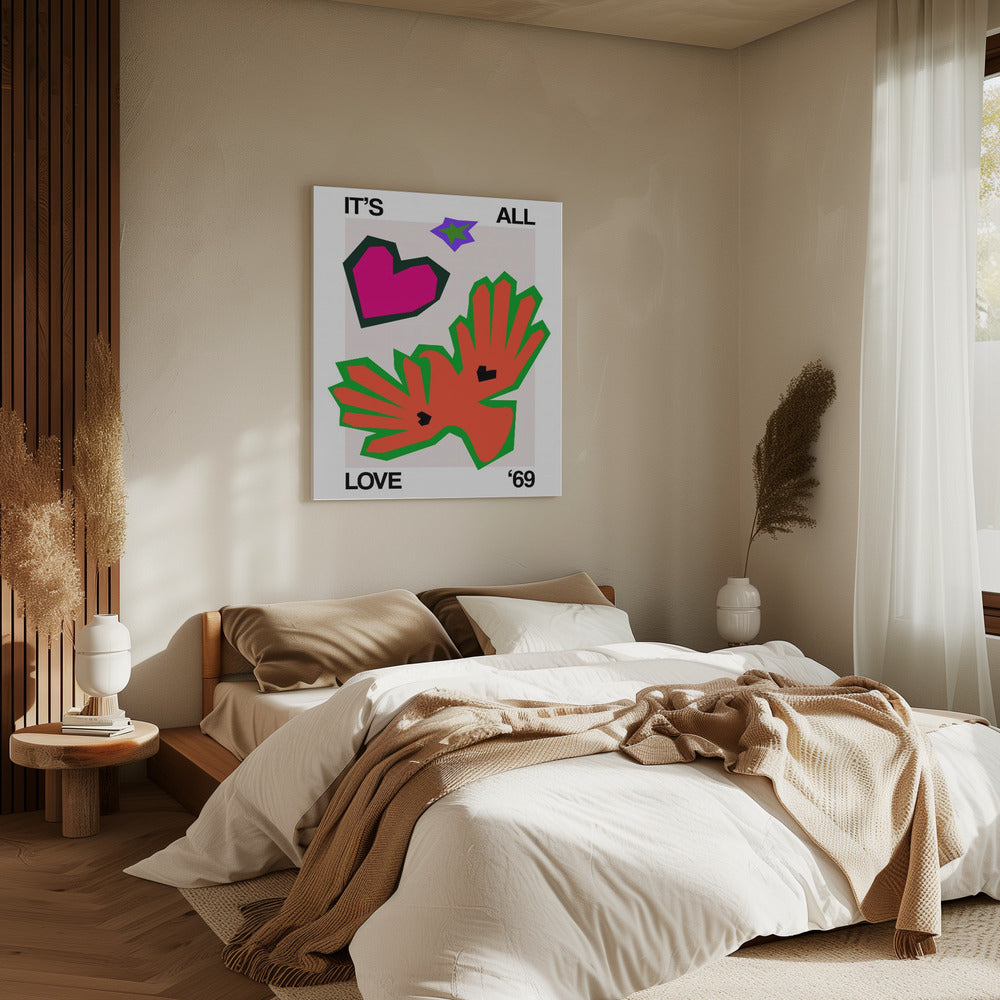 It's All Love '69 Bird Orange | Canvas