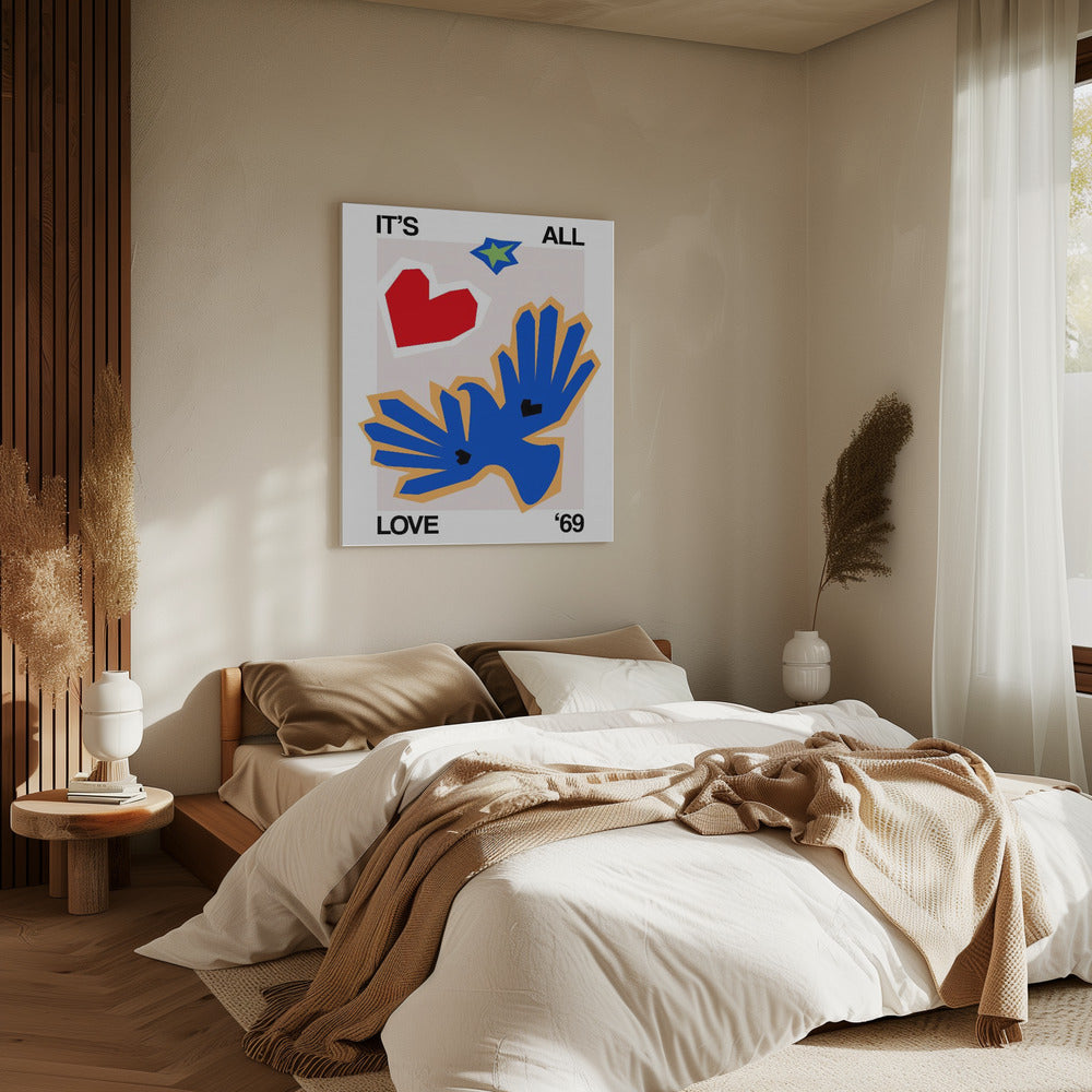 It's All Love '69 Bird Blue | Canvas