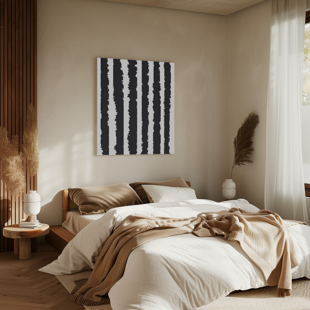 Vertical Stripes With Jagged Edges | Canvas