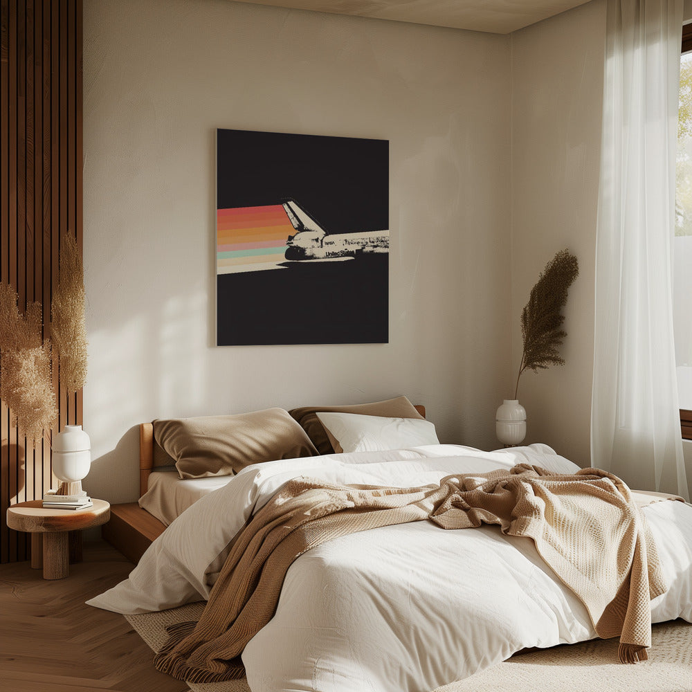 Space Ship Rainbow | Canvas