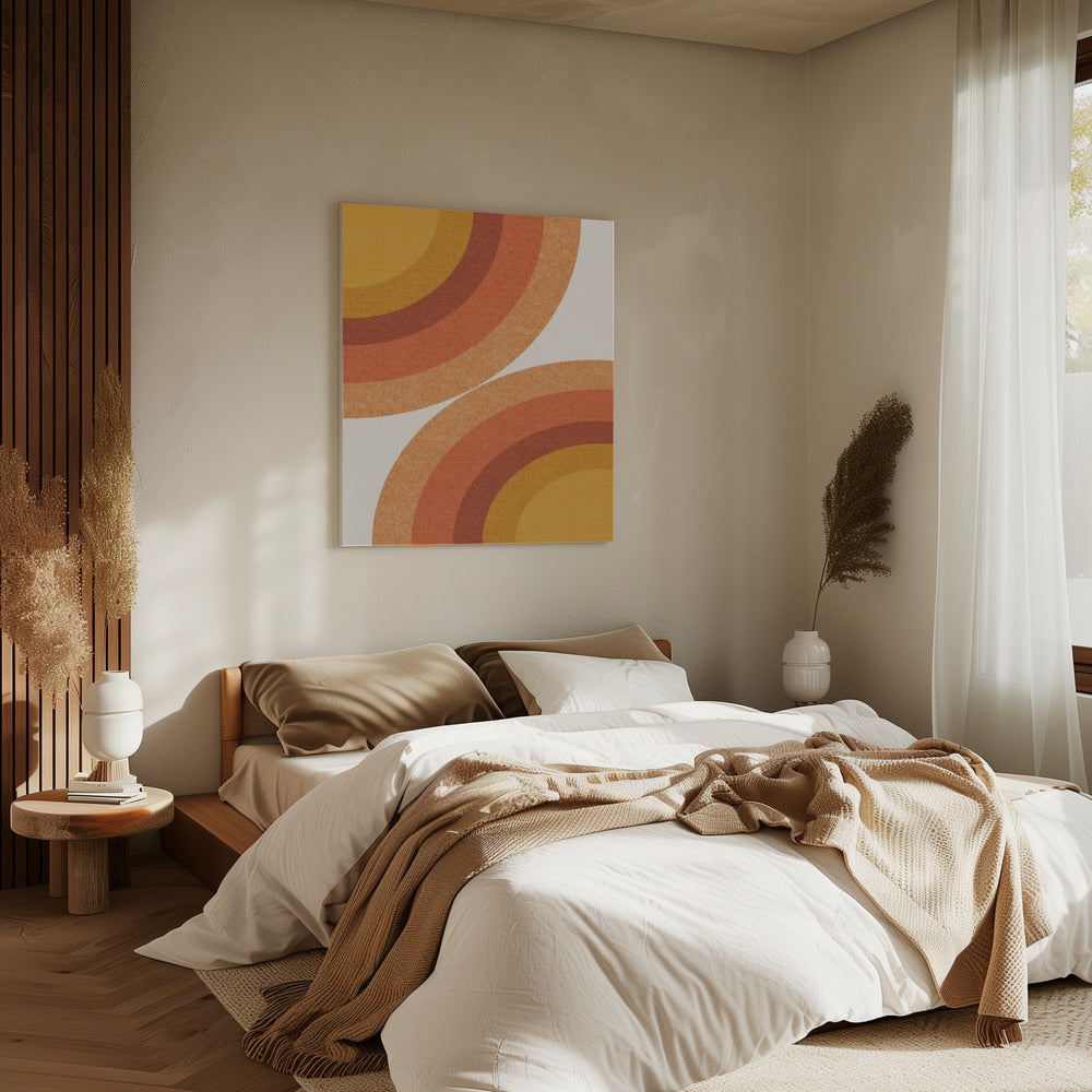 Retro Sunburst Waves | Canvas