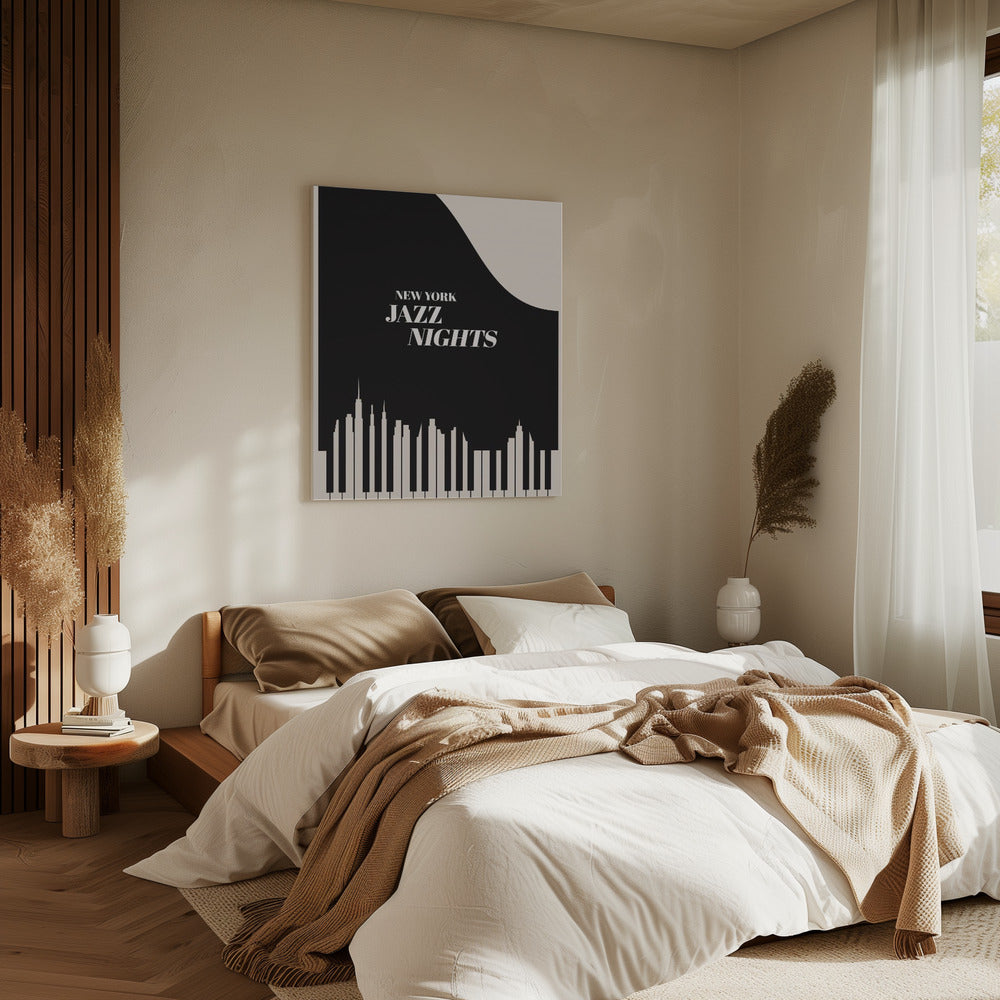 Jazz Nights Nyc   Black | Canvas