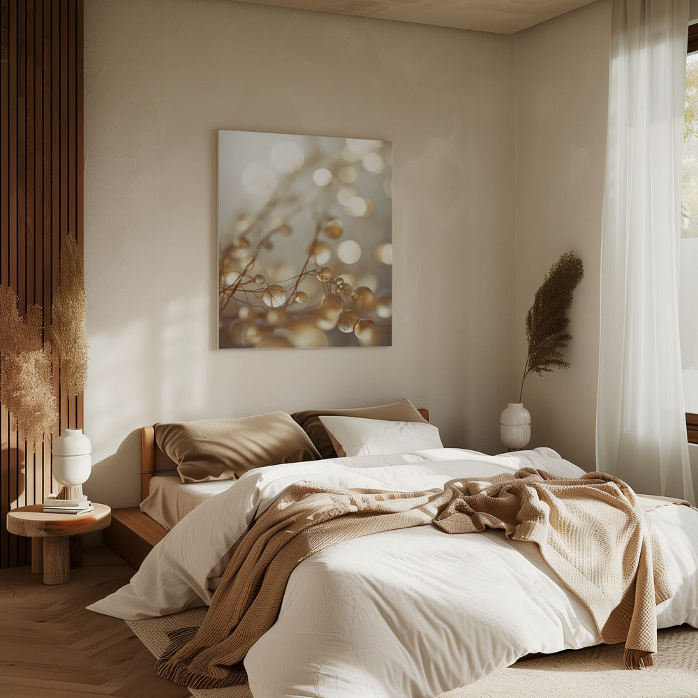 Golden Glow Drops | Canvas