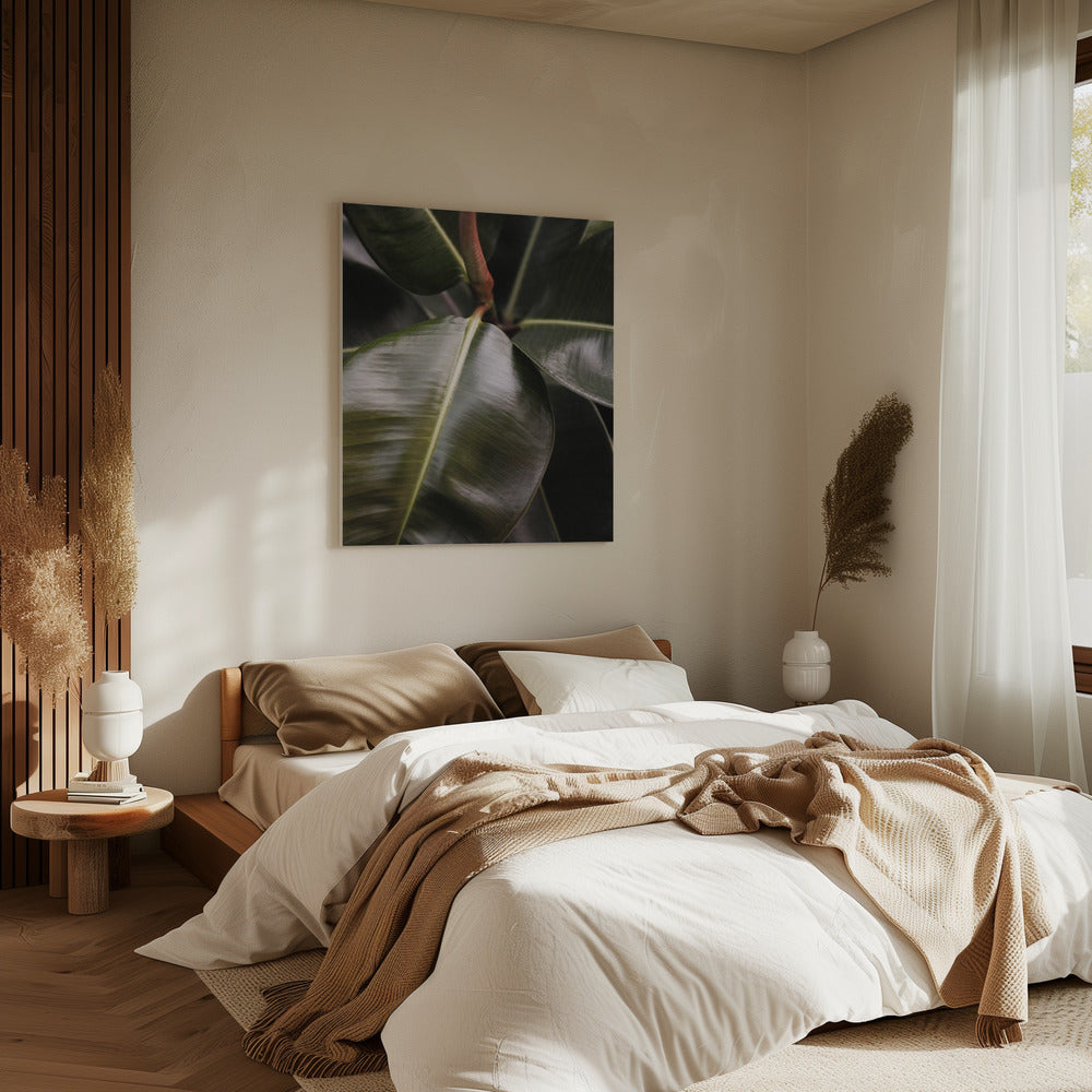 Glossy Leaf Elegance | Canvas