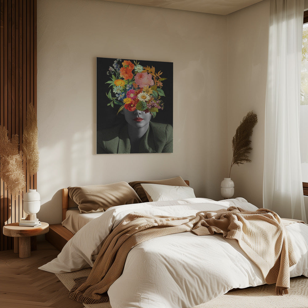 Green Vintage Bouquet | Canvas