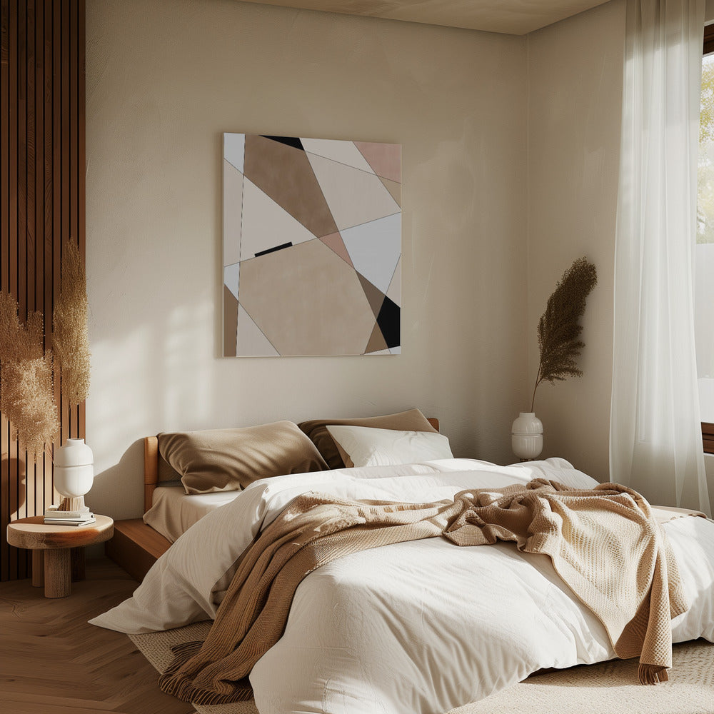 Geometric Beige art | Canvas