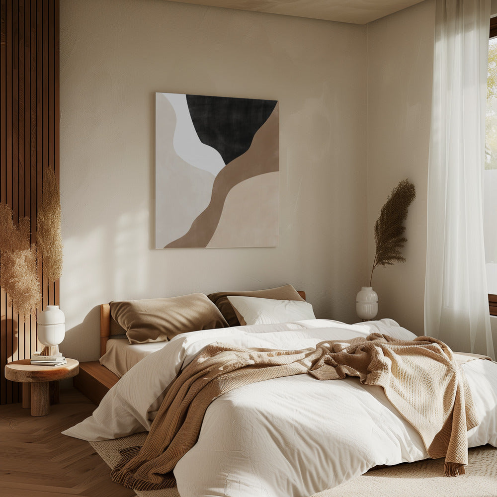 Abstract Beige and Brown Art | Canvas