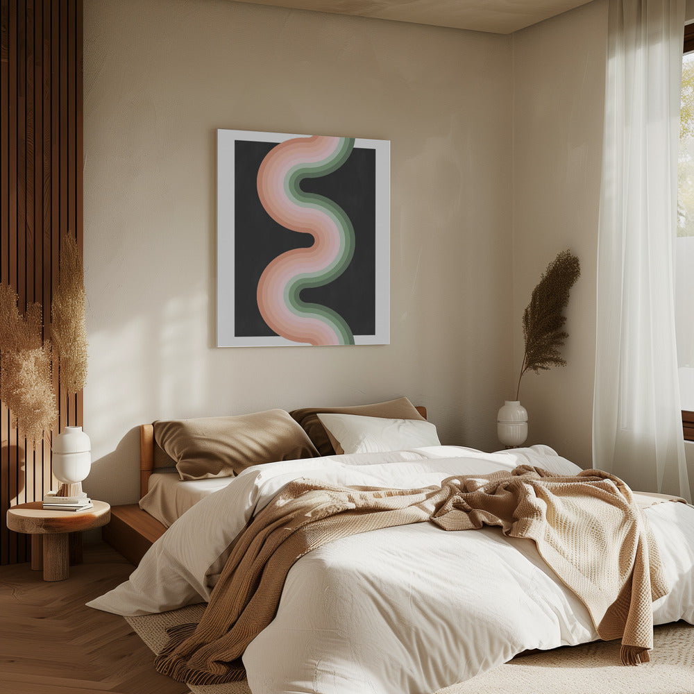 Wavy Pattern With Layered Pastel Tones | Canvas
